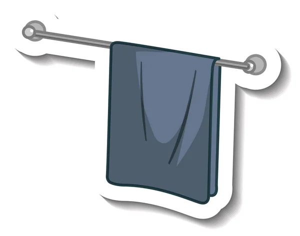 Geïsoleerde Handdoek Radiator Witte Achtergrond Illustratie — Stockvector