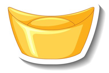 Çin altın renkli karikatür çıkartması.