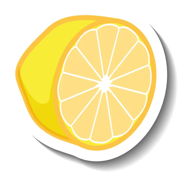 Hackad Citron Tecknad Stil Illustration — Stock vektor