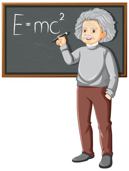 Albert Einstein Est Illustration Formule Équivalence Énergie Masse — Image vectorielle