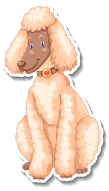 Kaniş köpeği hayvan çizgi film çıkartması çizimi