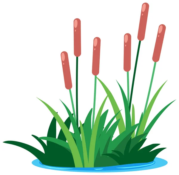 漫画風イラストの花草の塊 — ストックベクタ