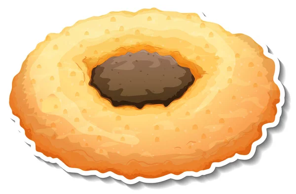 Biscuit Beurre Avec Illustration Chocolat — Image vectorielle