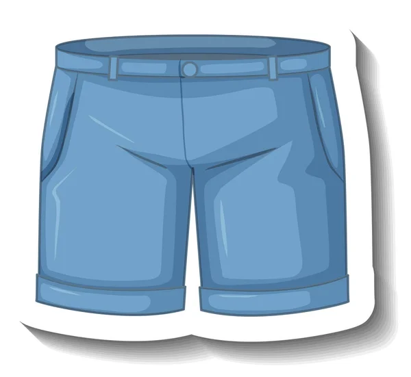 卡通棉布短裤贴纸插图 — 图库矢量图片