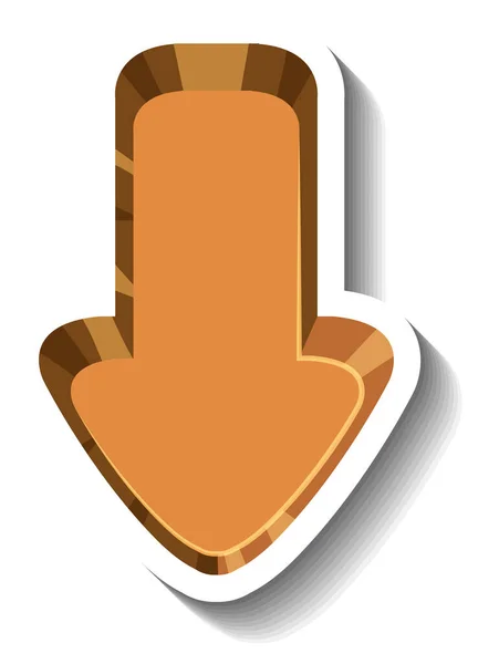 漫画スタイルのイラストで隔離された矢印ボタンのアイコン — ストックベクタ