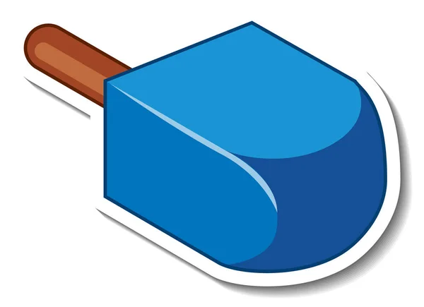 Modrá Zmrzlina Tyčinka Kreslené Nálepky Ilustrace — Stockový vektor