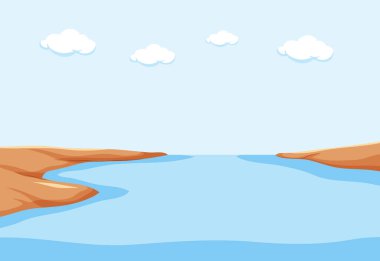 Boş savana orman manzarası çizimi