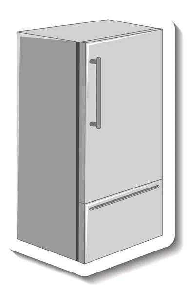 Refrigerador Aislado Sobre Fondo Blanco Ilustración — Vector de stock