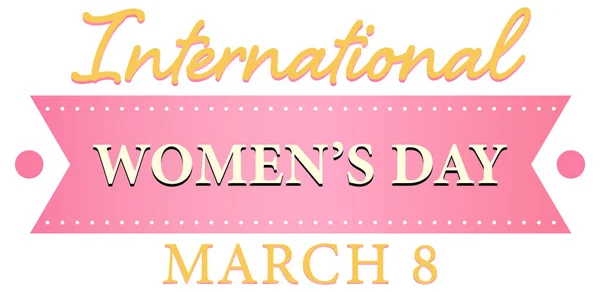 Dia Internacional Mulher Ilustração Design Cartaz — Vetor de Stock