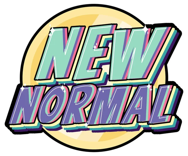 Nieuwe Normale Typografie Ontwerp Illustratie — Stockvector