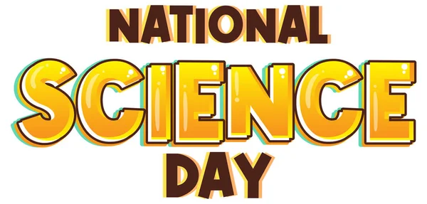 Giornata Nazionale Della Scienza Disegno Poster Illustrazione — Vettoriale Stock
