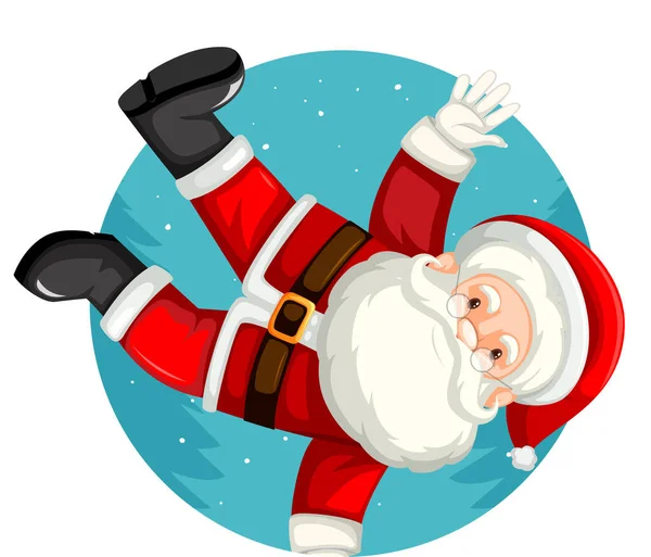 Weihnachtsthema Mit Weihnachtsmann Illustration — Stockvektor