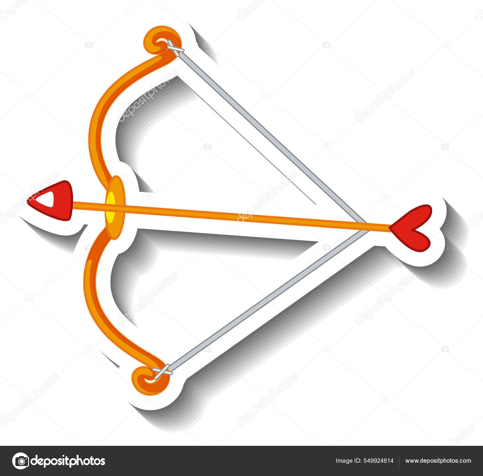 Arco Cupido Flecha Ilustração Estilo Cartoon imagem vetorial de  blueringmedia© 549924814