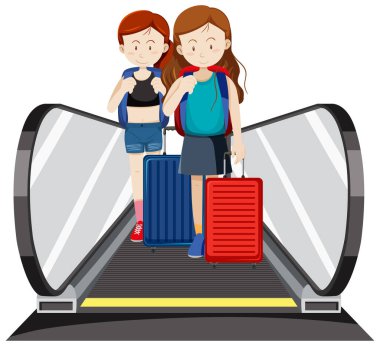 Hareket halindeki iki gezginin ön görüntüsü