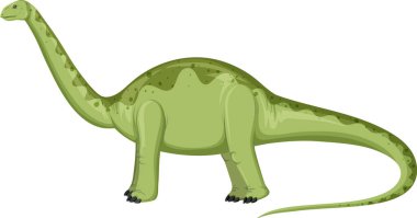 Beyaz arkaplan çiziminde Aptosaurus dinozoru