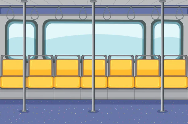 Scena Transportu Publicznego Bez Ilustracji Ludzi — Wektor stockowy