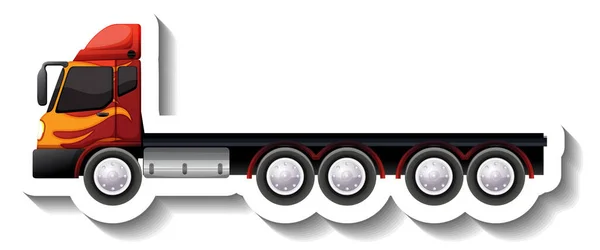 Camion Sans Conteneur Illustration Style Dessin Animé — Image vectorielle