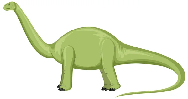 Dinosaurio Aptosaurus Sobre Fondo Blanco Ilustración — Archivo Imágenes Vectoriales