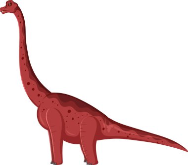 Beyaz arkaplan çiziminde Brachiosaurus dinozoru