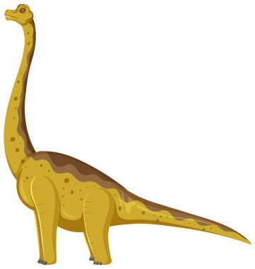 Beyaz arkaplan çiziminde Brachiosaurus dinozoru