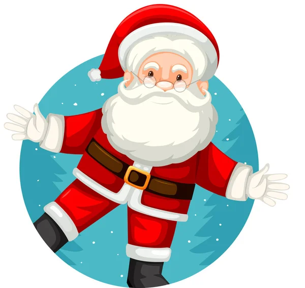 Thème Noël Avec Illustration Santa — Image vectorielle