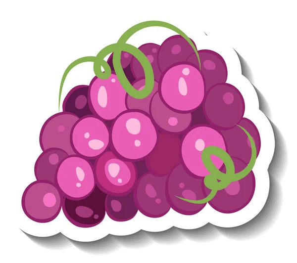 Gugusan Anggur Dalam Ilustrasi Gaya Kartun - Stok Vektor