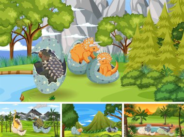 Dinozorların kuluçkadan çıktığı sahne