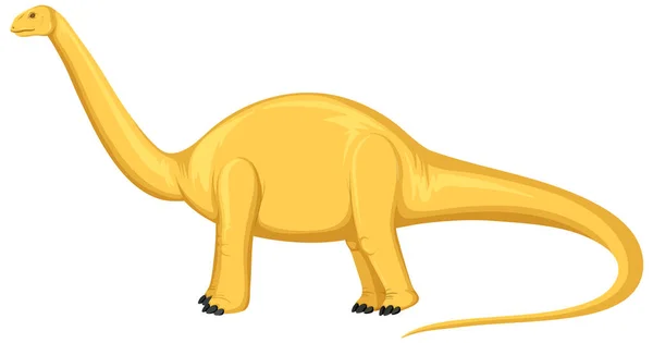 Dinosaurio Aptosaurus Sobre Fondo Blanco Ilustración — Vector de stock