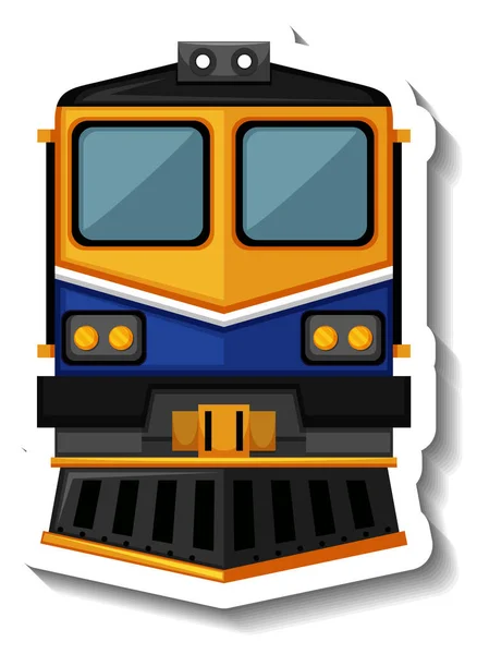 Front Der Diesellokomotive Cartoon Stil — Stockvektor
