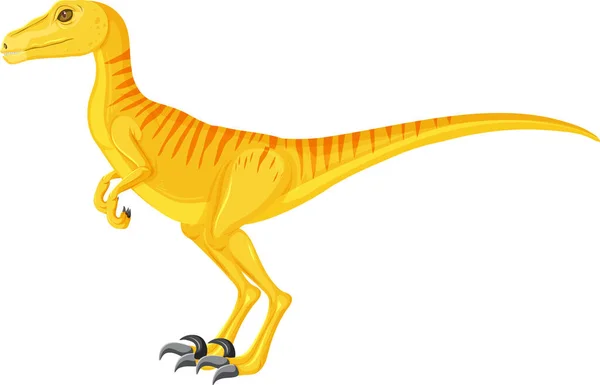 白色背景图上的猛禽恐龙 — 图库矢量图片