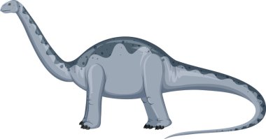 Beyaz arkaplan çiziminde Aptosaurus dinozoru