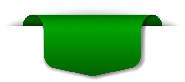 Diseño Banner Verde Sobre Fondo Blanco Ilustración — Vector de stock