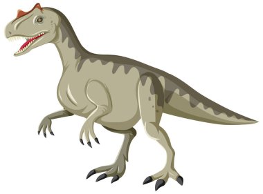 Beyaz arkaplan resimlerinde Allosaurus dinozoru