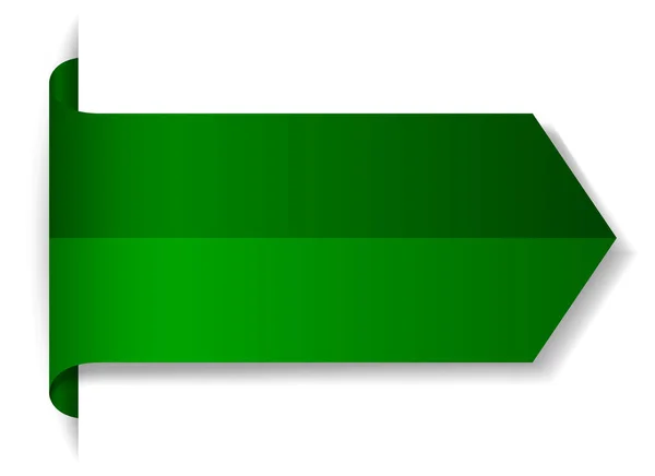 Grön Banner Design Vit Bakgrund Illustration — Stock vektor