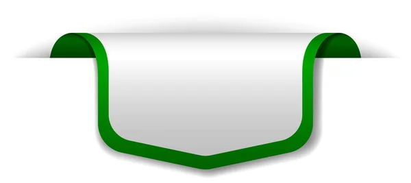 Diseño Banner Verde Sobre Fondo Blanco Ilustración — Archivo Imágenes Vectoriales