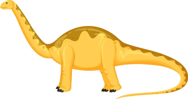 Aptosaurus Dinoszaurusz Fehér Háttér Illusztráció — Stock Vector