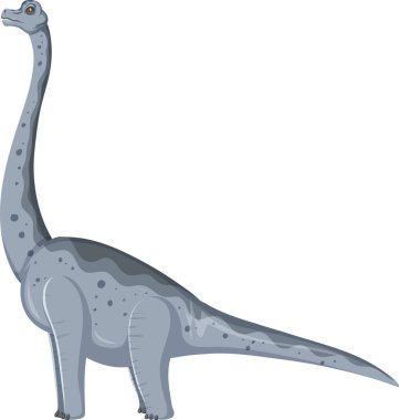 Beyaz arkaplan çiziminde Brachiosaurus dinozoru