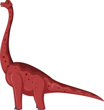 Beyaz arkaplan çiziminde Brachiosaurus dinozoru