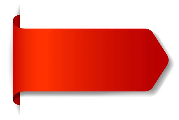 Červený Banner Design Bílém Pozadí Ilustrace — Stockový vektor