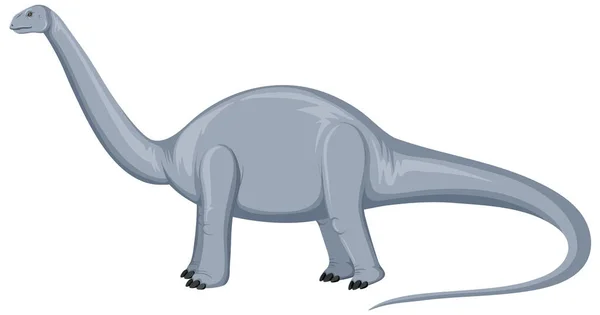 Dinossauro Aptosaurus Sobre Fundo Branco Ilustração — Vetor de Stock