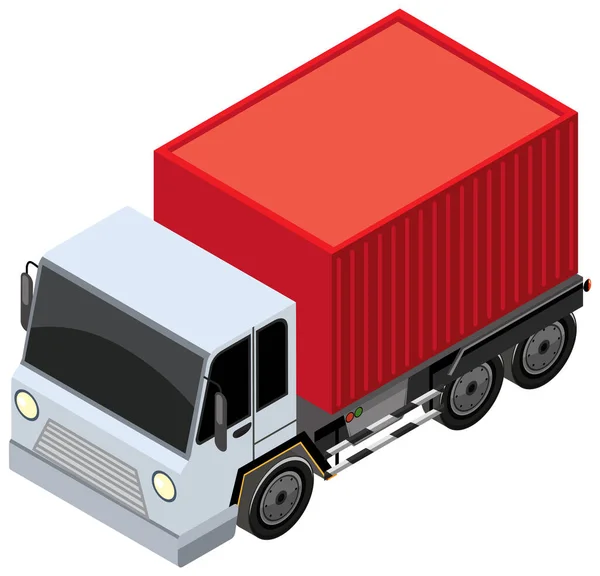 Контейнерна Вантажівка Концепцією Вантажних Перевезень Ілюстрація — стоковий вектор