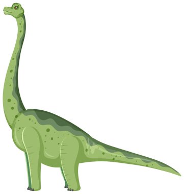 Beyaz arkaplan çiziminde Brachiosaurus dinozoru