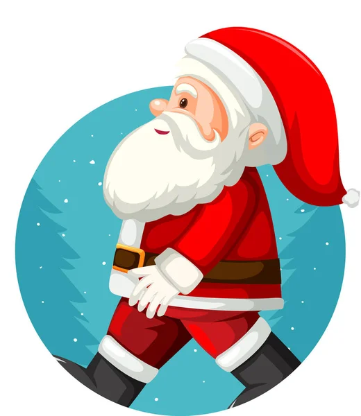 Weihnachtsthema Mit Weihnachtsmann Illustration — Stockvektor