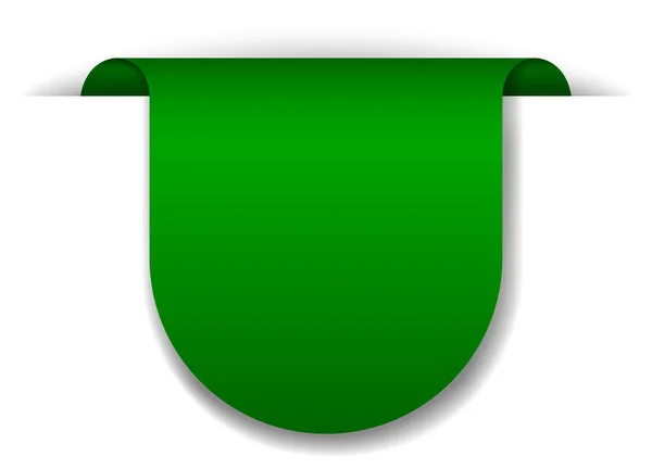 Zelený Banner Design Bílém Pozadí Ilustrace — Stockový vektor