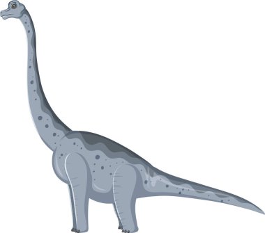 Beyaz arkaplan çiziminde Brachiosaurus dinozoru