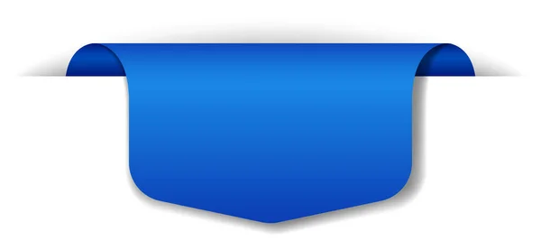Blue Baner Design White Background Illustration — Stock Vector
