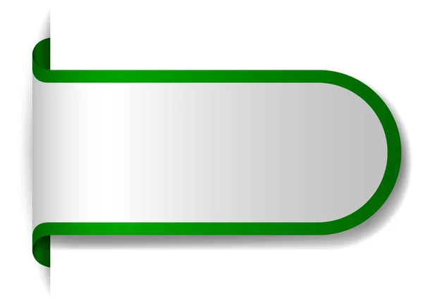 白を基調としたグリーンのバナーデザイン — ストックベクタ