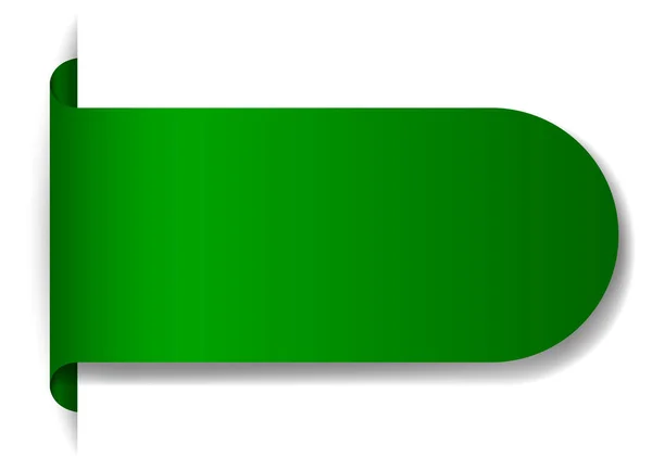 Zelený Banner Design Bílém Pozadí Ilustrace — Stockový vektor