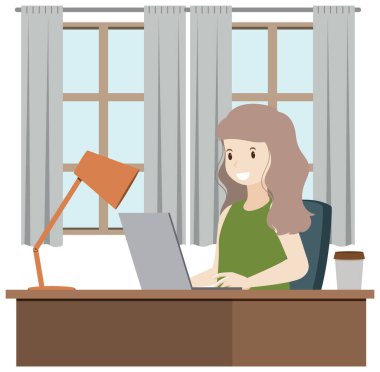 Dizüstü bilgisayar tasarımı çizimi kullanan bir kadın