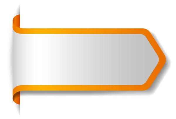 Disegno Banner Arancione Sfondo Bianco Illustrazione — Vettoriale Stock
